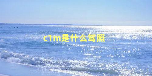 c1m是什么驾照