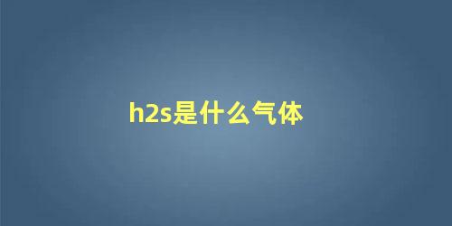 h2s是什么气体