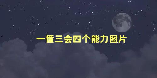 一懂三会四个能力图片