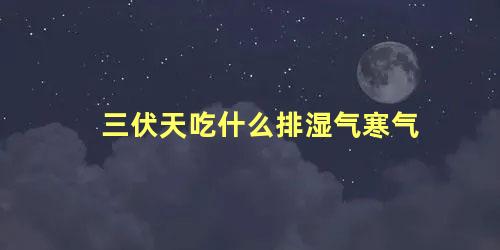 三伏天吃什么排湿气寒气