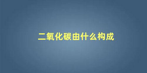 二氧化碳由什么构成