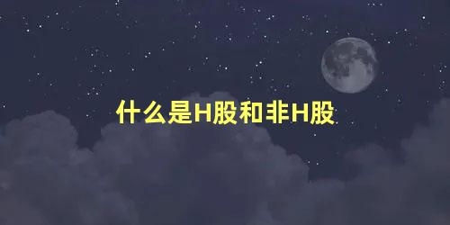 什么是H股和非H股