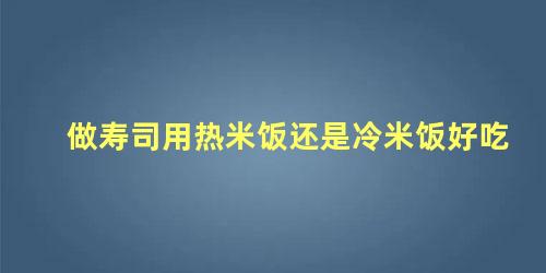 做寿司用热米饭还是冷米饭好吃