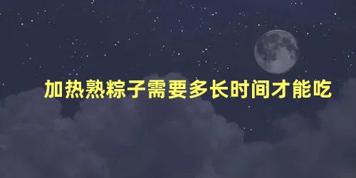 加热熟粽子需要多长时间才能吃