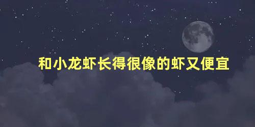 和小龙虾长得很像的虾又便宜