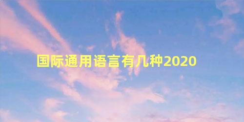 国际通用语言有几种2020