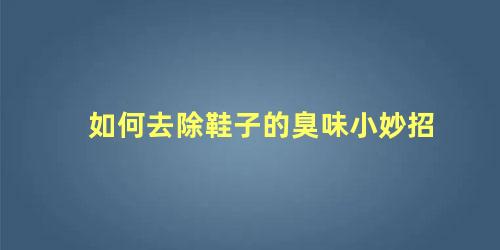 如何去除鞋子的臭味小妙招