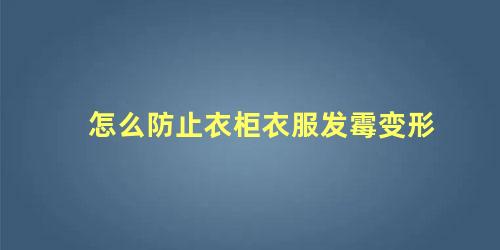 怎么防止衣柜衣服发霉变形