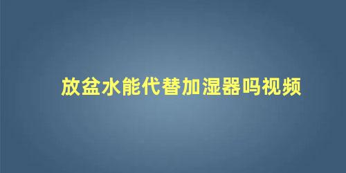 放盆水能代替加湿器吗视频