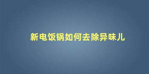 新电饭锅如何去除异味儿