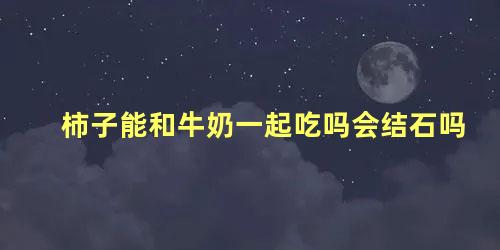 柿子能和牛奶一起吃吗会结石吗