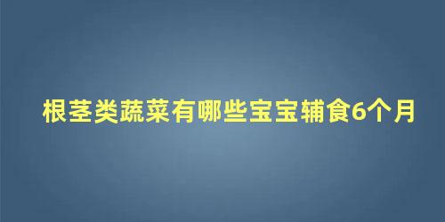 根茎类蔬菜有哪些宝宝辅食6个月