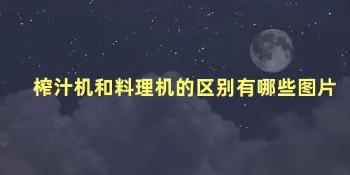 榨汁机和料理机的区别有哪些图片