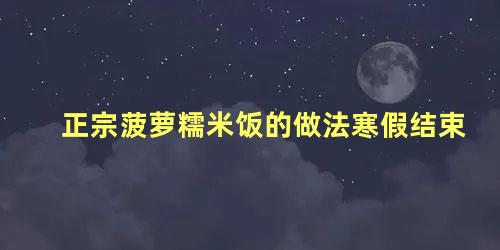 正宗菠萝糯米饭的做法寒假结束