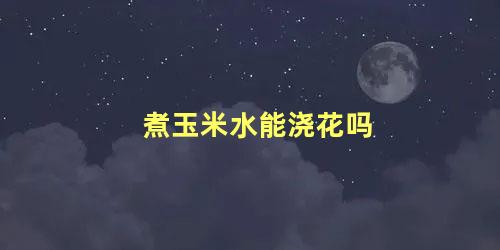 煮玉米水能浇花吗