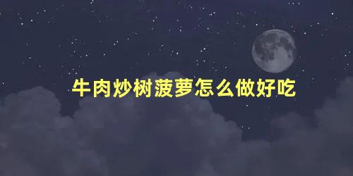 牛肉炒树菠萝怎么做好吃