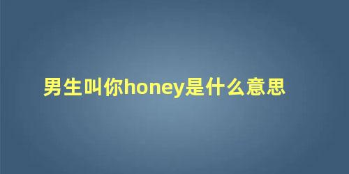 男生叫你honey是什么意思