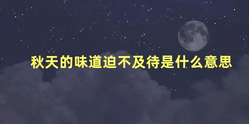 秋天的味道迫不及待是什么意思