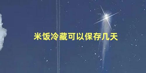 米饭冷藏可以保存几天