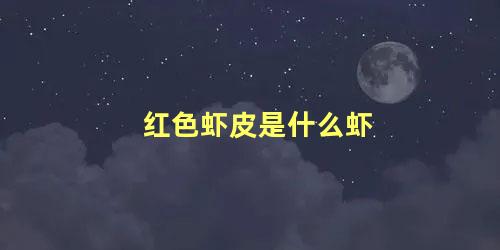 红色虾皮是什么虾