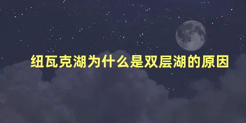 纽瓦克湖为什么是双层湖的原因