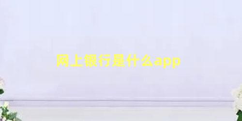 网上银行是什么app