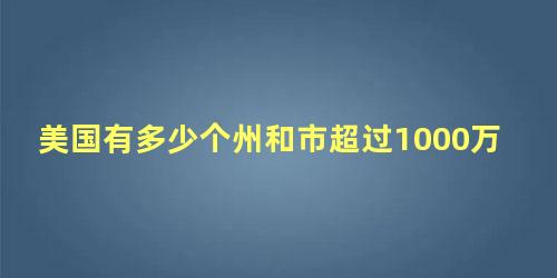 美国有多少个州和市超过1000万人口的