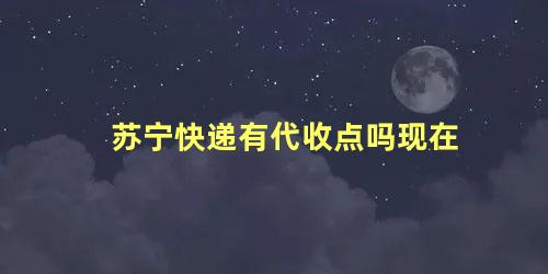 苏宁快递有代收点吗现在