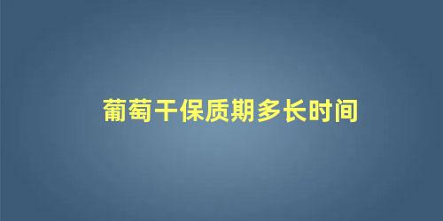 葡萄干保质期多长时间