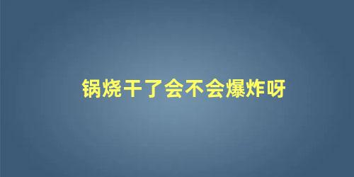 锅烧干了会不会爆炸呀