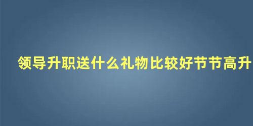 领导升职送什么礼物比较好节节高升