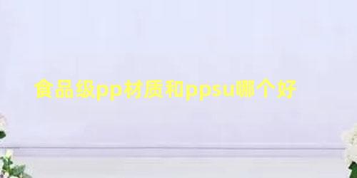 食品级pp材质和ppsu哪个好