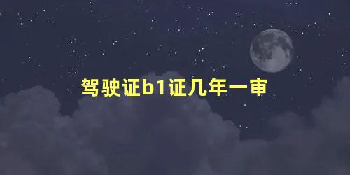 驾驶证b1证几年一审