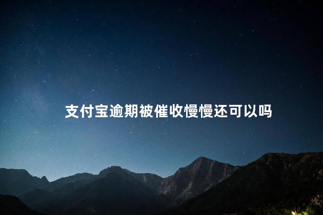 支付宝逾期被催收慢慢还可以吗