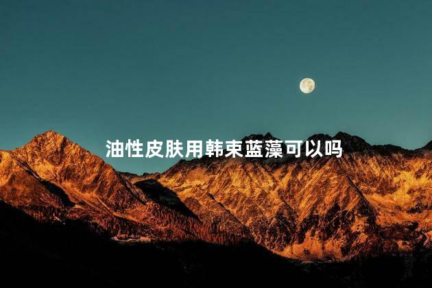 油性皮肤用韩束蓝藻可以吗