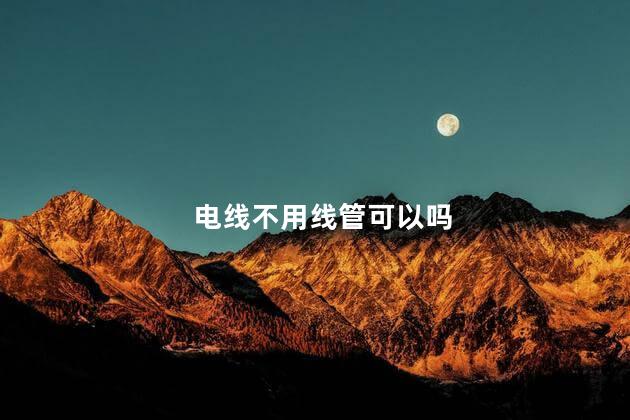 电线不用线管可以吗