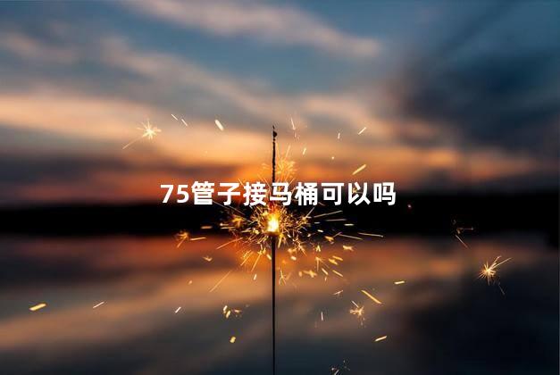 75管子接马桶可以吗