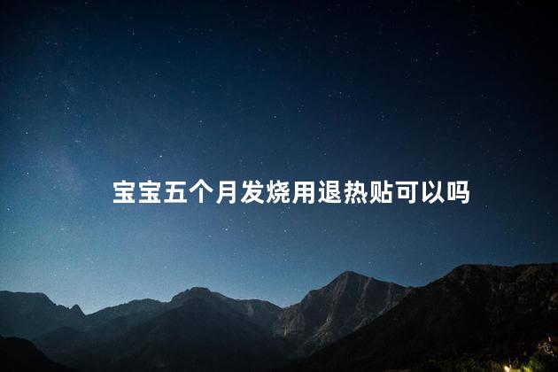 宝宝五个月发烧用退热贴可以吗