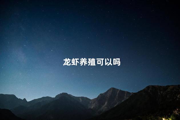 龙虾养殖可以吗