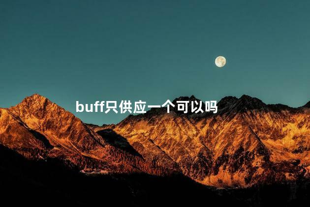 buff只供应一个可以吗