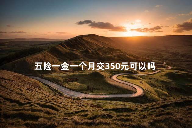 五险一金一个月交350元可以吗