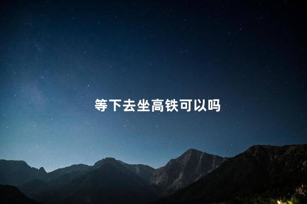 等下去坐高铁可以吗