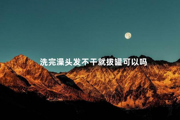 洗完澡头发不干就拔罐可以吗