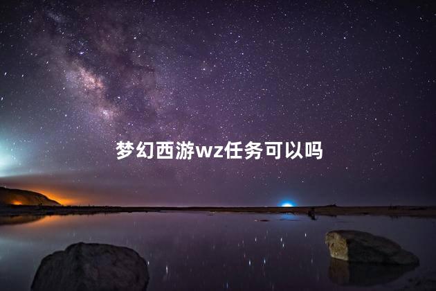 梦幻西游wz任务可以吗