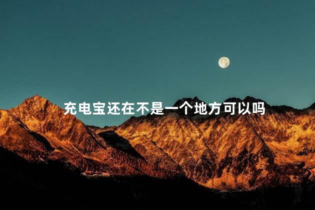 充电宝还在不是一个地方可以吗