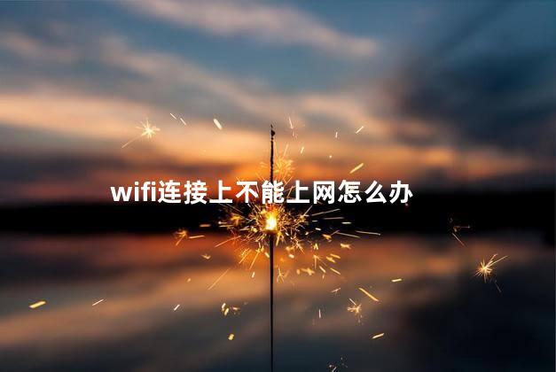 wifi连接上不能上网怎么办