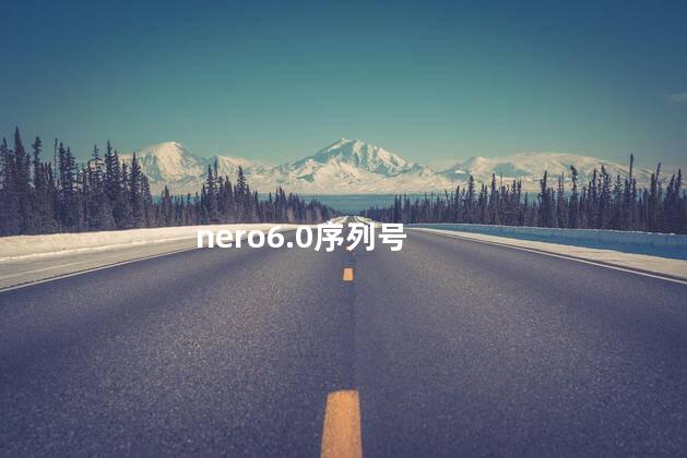 nero6.0序列号