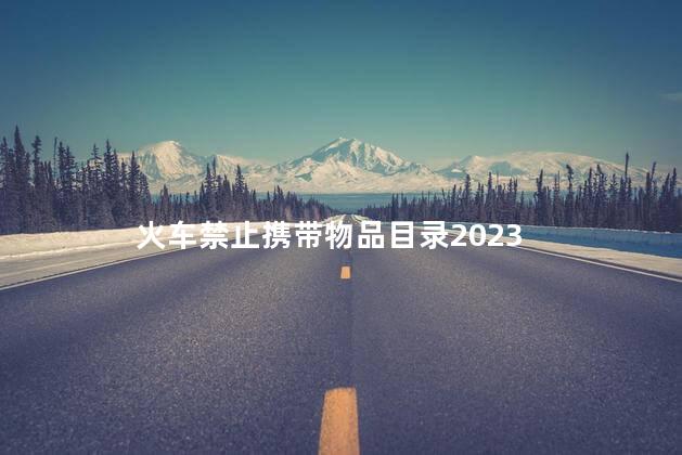 火车禁止携带物品目录2023