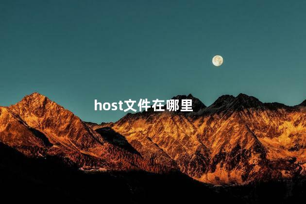 host文件在哪里