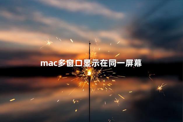 mac多窗口显示在同一屏幕